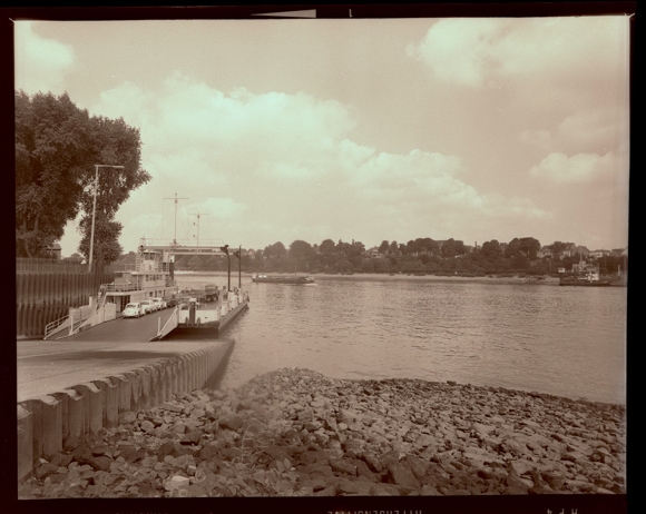 9 celluloid negatives Lemwerder in Oldenburg, boat, house, parking lot