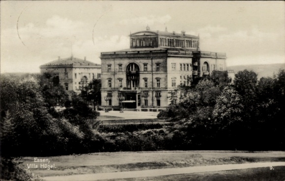 Postcard Bredeney Essen in the Ruhr area, Villa Hügel, view of the building, scenic surroundings