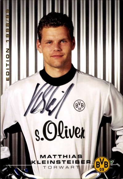 Autograph card footballer Matthias Kleinsteiber, BVB 09, Borrussia Dortmund, autograph