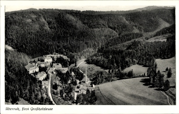 Ak Überruh Großholzleute Isny im Allgäu, Fliegeraufnahme
