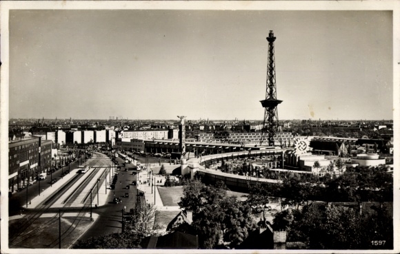 Postcard Berlin Charlottenburg Westend, Exhibition Grounds, Radio Tower