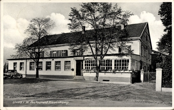 Postcard Königsborn Unna in the Ruhr area, Restaurantkissenkamp