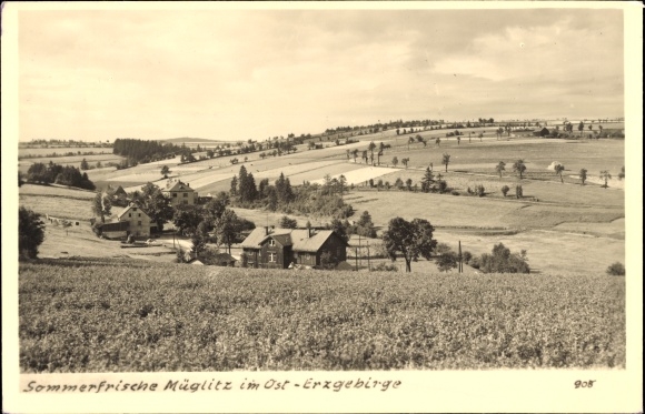 Photo Postcard Müglitz Altenberg in the Ore Mountains, panorama