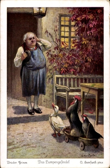 Künstler Ak Herrfurth, O., Brüder Grimm, Märchen, Lumpengesindel