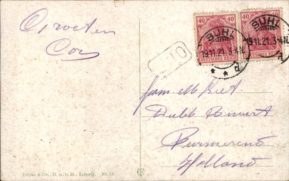 Postcard Suhl in Thuringia, view of the market square