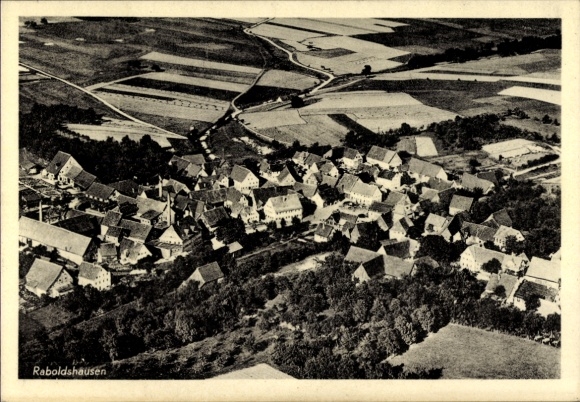 Ak Raboldshausen Neuenstein in Hessen, Luftaufnahme