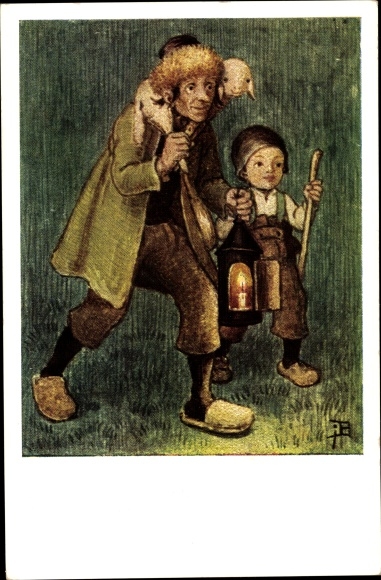 Artist PC Bachlechner, Jos., No. 6, walk to the crib