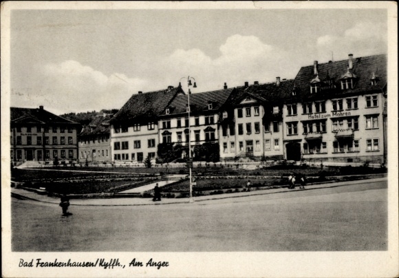 Ak Bad Frankenhausen am Kyffhäuser Thüringen, Stadtansicht, Hotel zum Mohren, Am Anger, Architekt