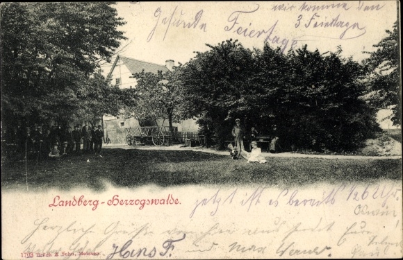 Postcard Landberg Herzogswalde Wilsdruff Sachsen, Gasthof