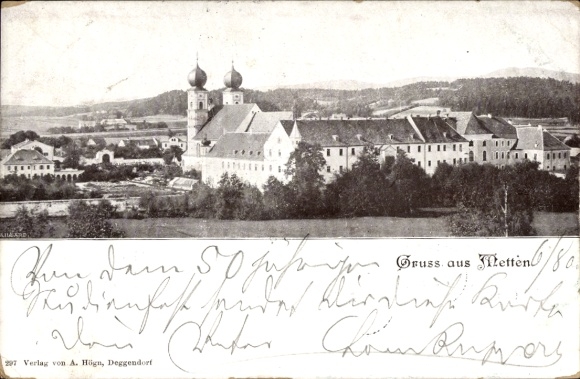 Ak Metten an der Donau Niederbayern, Abtei