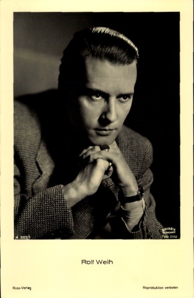 Postcard actor Rolf Weih, portrait, Ross 3322/1, autograph