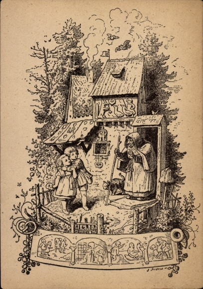 Künstler Ak Richter, Ludwig, Hänsel und Gretel