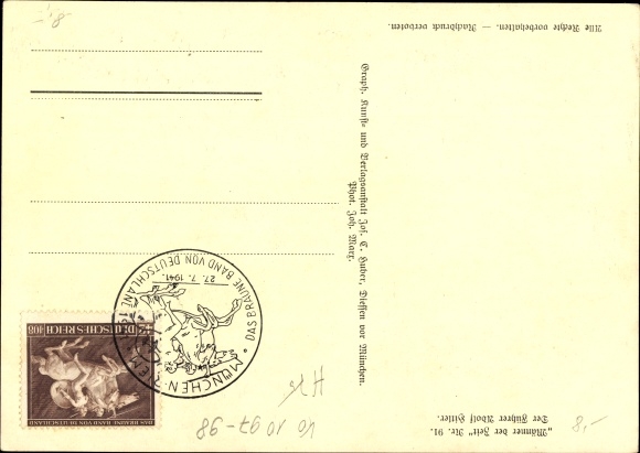 Postcard Führer and Reich Chancellor Adolf Hitler, portrait, Men of the Time No. 91