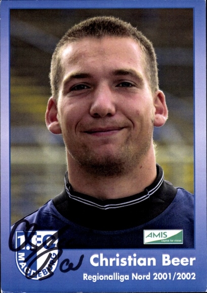 Autogrammkarte Fußballer Christian Beer, 1. FC Magdeburg, Autogramm