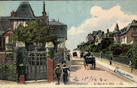 Ak Sainte Adresse Seine Maritime, La Rue de la Heve