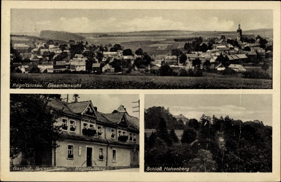 KP Regnitzlosau w Górnej Frankonii, Panorama, Gasthof Grüner Baum, Zamek Hohenberg
