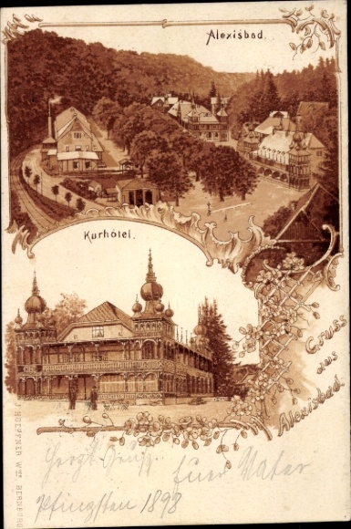 Chromo-Litho Alexisbad Harzgerode am Harz, local area, spa hotel