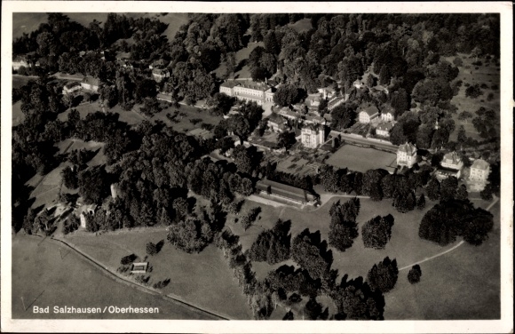 PC Bad Salzhausen Nidda in Hesse, aerial photo of the place