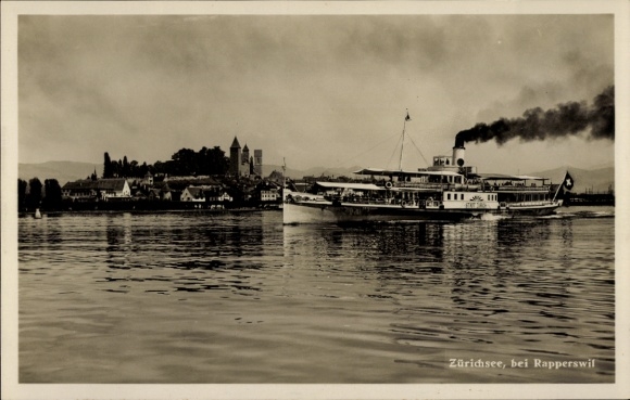 KP Rapperswil, kanton St. Gallen, parowiec, Jezioro Zuryskie