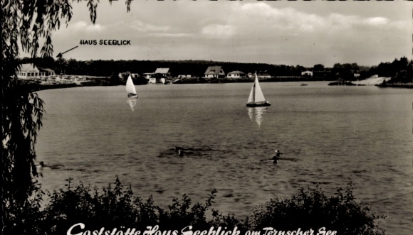 Ak Ternsche Selm in Westfalen, Ternscher See, Haus Seeblick, Segelboote