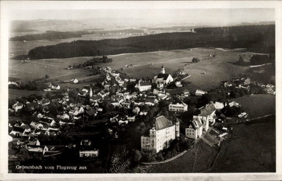 Postcard Bad Grönenbach in Allgäu, aerial photograph