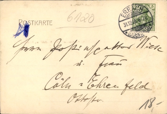 Postcard Erbach in the Odenwald Hesse, city views, castle courtyard, rent chamber, castle tower