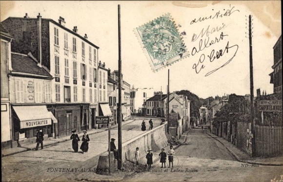 Postcard Fontenay at Roses Hauts de Seine, Straßenpartie