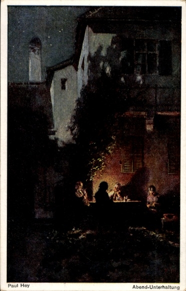 Artist Postcard Hey, Paul, Evening Entertainment, Association for Germans Abroad No. 106
