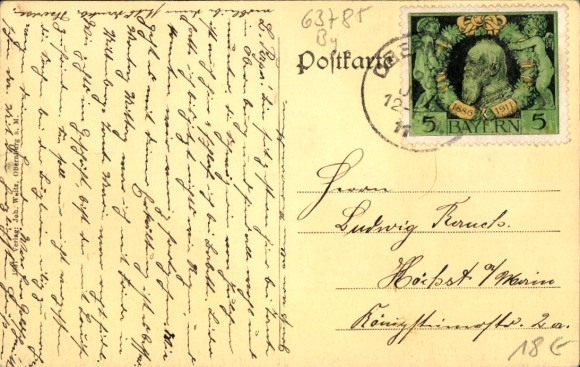 Postcard Obernburg am Main Lower Franconia, Roman Road