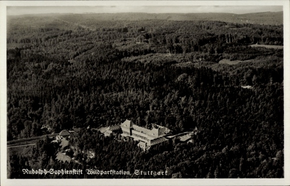 Postcard Stuttgart in Württemberg, aerial photograph of the Rudolph-Sophienhütte