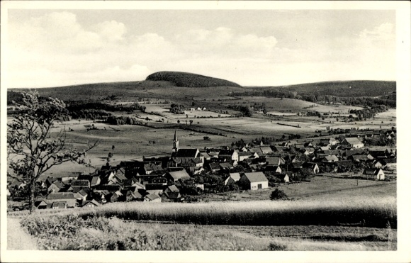 Ak Wüstensachsen Ehrenberg in de Rhön, algemeen beeld, stenen kop