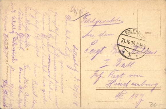 Postcard Berlin Treptow Adlershof, city view, cooperative street, printing house