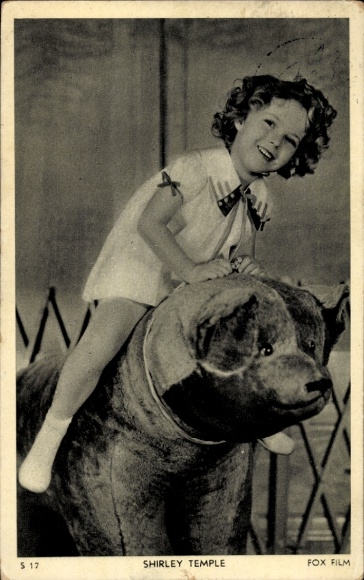 Postcard Actress Shirley Temple, Stuffed Toy, Fox Film S 17