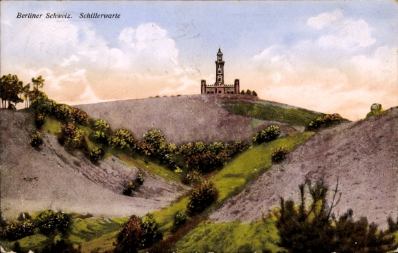Postcard Gosen Neu Zittau Brandenburg, Schillerwarte in Berlin Switzerland, owner Carl Grubert