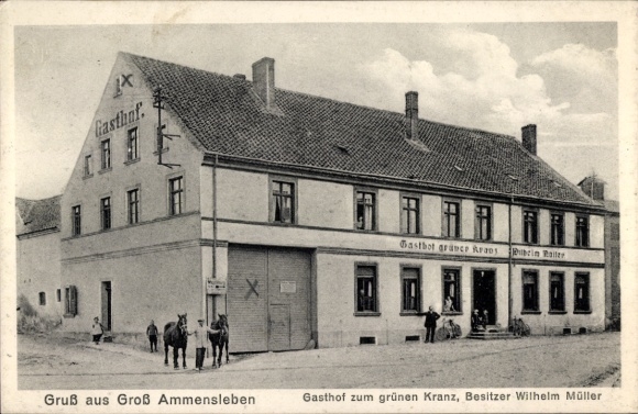 KP Groß Ammensleben Niedere Börde Saksonia Anhalt, Gasthof zum Grünen Kranz