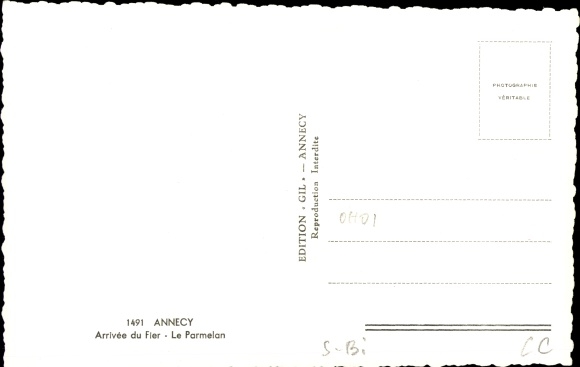 Postcard Annecy Haute Savoie, Arrival of the Fier, Le Parmelan
