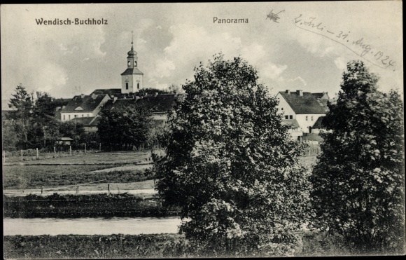 Postcard Wendisch Buchholz Märkisch Buchholz Dahme Spreewald, panorama