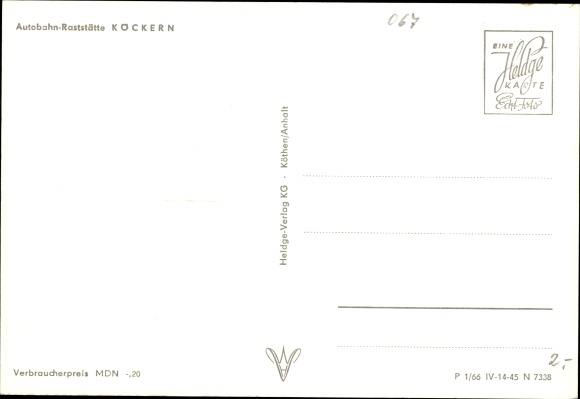 Postcard Köckern Sandersdorf Brehna in Saxony Anhalt, Autobahn Rasthaus Köckern