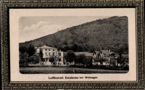 Embossed Passepartout PC Emdenau Edertal in North Hesse, Kurhaus
