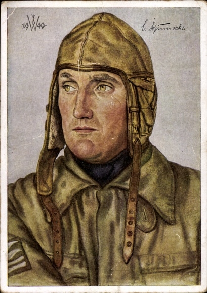 Artist Postcard Willrich, Wolfgang, Lieutenant Colonel Carl Alfred Schumacher, Commodore, VDA P 1 R 7 No. 1
