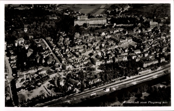 Ak Rudolstadt in Thüringen, Fliegeraufnahme