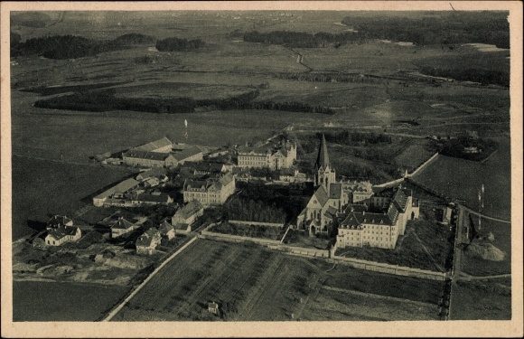 PC Eresing in Upper Bavaria, Archabbey of Sankt Ottilien, aerial photo