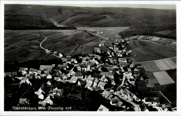 Ak Riedöschingen Blumberg am Schwarzwald, Fliegeraufnahme