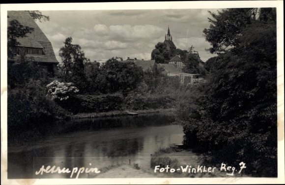 Photo Postcard Altruppin Neuruppin in Brandenburg, partial view, church