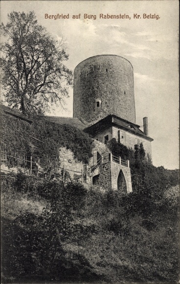 Postcard Rabenstein im Fläming, Rabenstein Castle, keep, tower