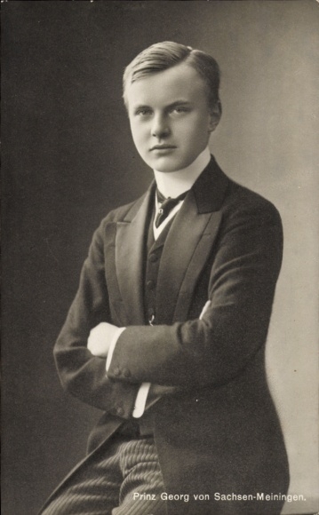 Postcard Prince George of Saxony Meiningen, portrait