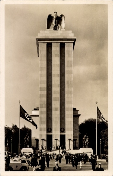 Postcard Paris, Exposition Internationale, World Exhibition 1937, The German House