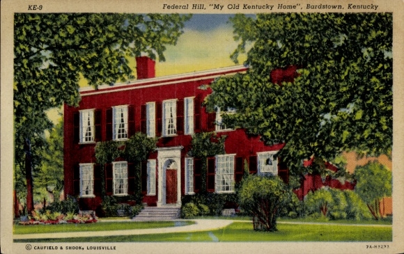 Ak Louisville Kentucky VS, Federal Hill, Mijn oude huis in Kentucky, Bardstown