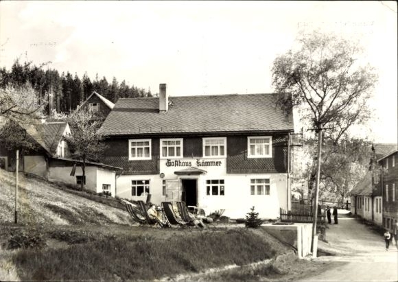 Ak Wickersdorf Saalfelder Höhe Saalfeld an der Saale Thüringen, Gasthaus Kämmer, älteres Gebäude,