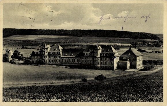 Postcard Egendorf Blankenhain, Thuringian State School